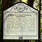 Hawks Nest Tunnel Disaster memorial signage