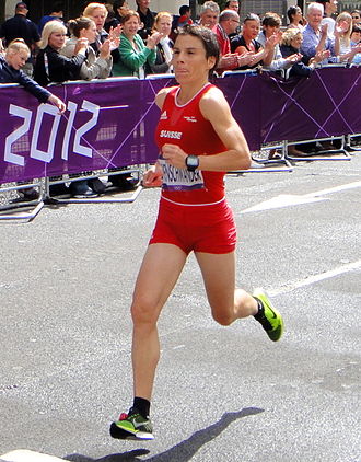 Photo de Maja Neuenschwander pendant le marathon