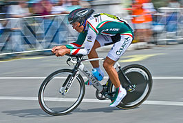 Aaron Olsen tijdens de Tour of Californie 2009