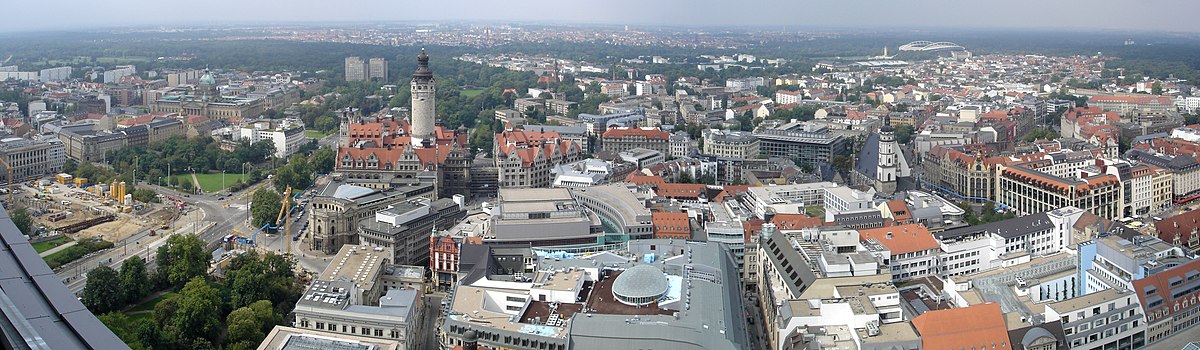 Panoramatická fotografia mesta Lipsko