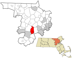 Location in Middlesex County in Massachusetts