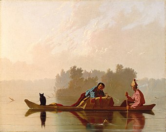 George Caleb Bingham, Fur Traders Descending the Missouri, 1845