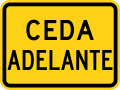 W3-2 Yield sign ahead (plate, text only)