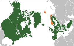 Map indicating locations of NATO and Norway