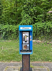 Payphone near Richmond, Virginia, United States, 2024.