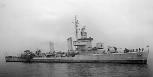 USS Lansdale (DD-426) off New York in October 1943