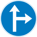 Go straight or turn right