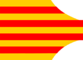 Bandera de cinc bastons daurats