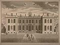 Ursprünglich hatte Marlborough House zwei Stockwerke. Diese Abbildung von ca. 1750 zeigt die Gartenfront