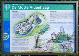 Plaquette bij de Motte Aldenhaag