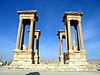 The Great Tetrapylon at Palmyra linking the western and central sections of the colonnade