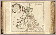 This is a 1750 map of the islands of Britain and Ireland produced by cartographer Didier Robert de Vaugondy. It is titled and labeled in Latin.