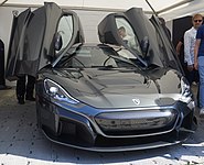 Front view with open doors at the 2021 Goodwood Festival of Speed