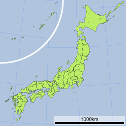 善波峠の位置（日本内）