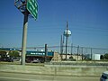 Jersey Village and its water tower seen from U.S. Highway 290