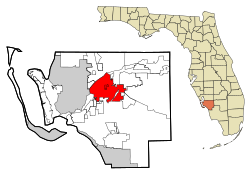 Location in Lee County, Florida