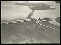 Luchtfoto van de aanleg door de voorloper van de Luchtmacht, NIMH.