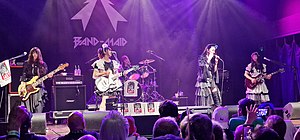 Koncert Band-Maid, House of Blues, Dallas, Říjen 2022 (zleva: Misa, Miku Kobato, Akane Hirose, Saiki Atsumi, Kanami Tōno)