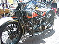 Early Harley-Davidson with wire wheels