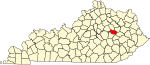 State map highlighting Powell County