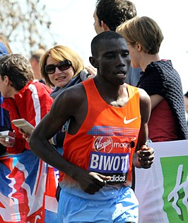 Tijdens de Londen marathon 2013