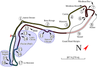 Layout of the Circuit de Monte Carlo, Monaco