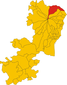 Poziția localității Castiglione di Sicilia