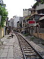 Railway tracks in Hanoi.