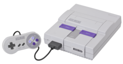 Den amerikanske udgave af SNES Den japanske udgave af SNES