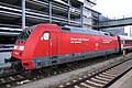 101 119 mit dem München-Nürnberg-Express in Ingolstadt Hbf