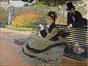 Camille Monet em um banco de jardim, 1873, Metropolitan Museum of Art, Nova York