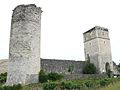 Château de Bellocq barbacane, fossé, tour, courtine