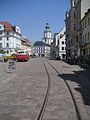 Blick vom Obermarkt zur Nikolaikirche