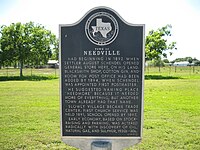 Needville historical marker