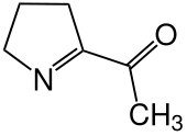 Strukturformel von 2-Acetyl-1-pyrrolin