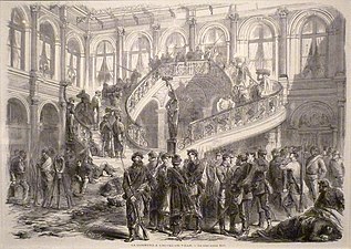 L'occupation de l'hôtel de ville par les Communards, gravure de L'Illustration (1871).