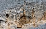 Rock relief of a rider