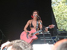 An August 2005 photo while performing in New York City