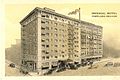 A circa 1910 postcard of the newly expanded hotel, with the new building on the left and the original building on the right