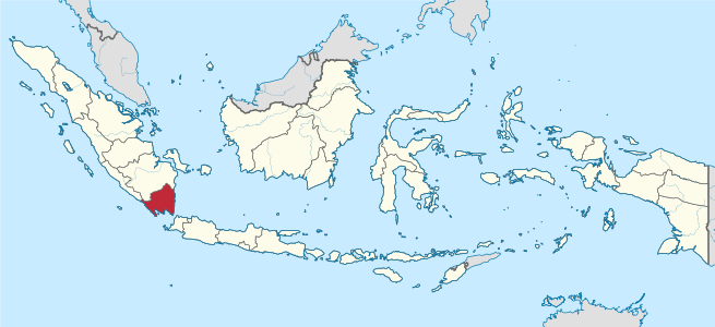 Peta Lokasi Provinsi Lampung di Indonesia