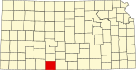 State map highlighting Comanche County