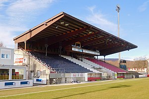 Haupttribüne im Brügglifeld