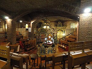 Italki rite synagogue, known as Tempio Piccolo (Small temple), created in 1970 on the basement floor and furnished with Baroque furniture that came from the synagogue of Chieri