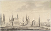 View of the burial ground at Bangalore - Select Views in Mysore, the country of Tippoo Sultan by Robert Home (1752–1834)[22]