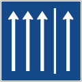 Zeichen 223.1 ordnet die Benutzung des Seitenstreifens wie einen rechten Fahrstreifen an.