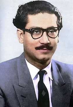 Mujibur Rahman vuonna 1950.