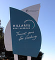 Sign at Hillarys