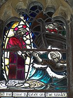 Part of window in St Peter and St Paul Church.Chipping Warden.Northamptonshire. Image courtesy jmc4-Church Explorer.