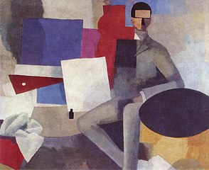 Roger de La Fresnaye, Homme assis, 1914.