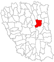 Location in Galați County